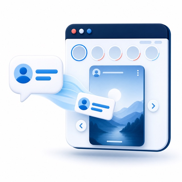 Illustration for Opening a profile without Instagram